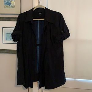 Torrid size 2 button up top with cinched waist tie